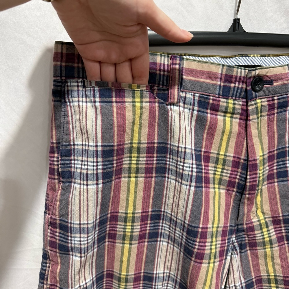 Preppy Plaid Cotton Flat Front Tailored Casual Mens Shorts 36 Banana‎ Republic - Picture 4 of 11